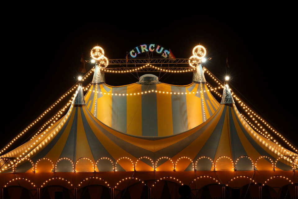 RMMPPhotography / Shutterstock A photo of a circus tent lit up with fairy lights